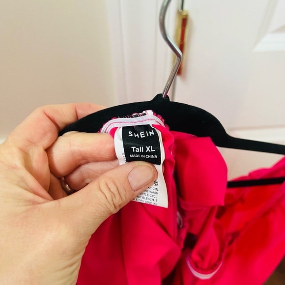 Super cute SHEIN pink tunic/dress with sheer arms size XL tall - Picture 2 of 4